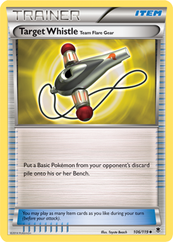 Target Whistle 106/119 Pokémon card from Phantom Forces for sale at best price