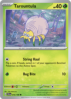 Common Pokémon card Tarountula 016/198 from Scarlet & Violet expansion