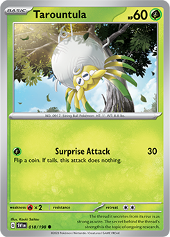 Common Pokémon card Tarountula 018/198 from Scarlet & Violet expansion
