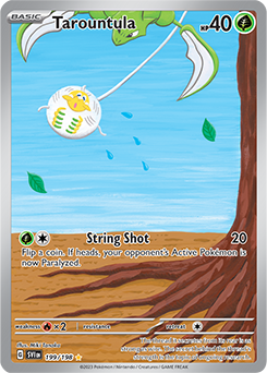 Illustration rare Pokémon card Tarountula 199/198 from Scarlet & Violet expansion