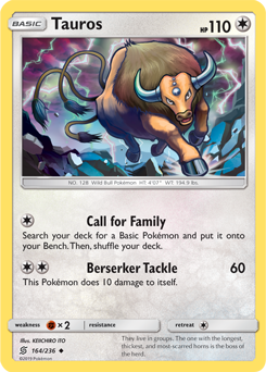 Tauros 164/236 Pokémon card from Unified Minds for sale at best price