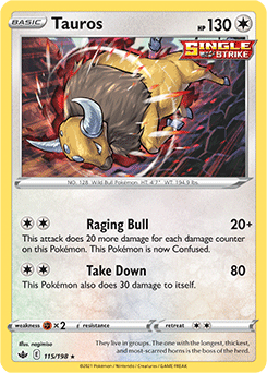 Tauros 115/198 Pokémon card from Chilling Reign for sale at best price