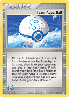 Carte Pokémon Boule de Team Aqua 75/95 de la série Ex Team Magma vs Team Aqua en vente au meilleur prix