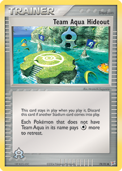 Uncommon Pokémon card Team Aqua Hideout 78/95 from Ex Team Magma vs Team Aqua expansion