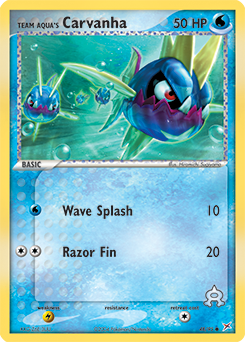 Team Aqua's Carvanha 48/95 Pokémon card from Ex Team Magma vs Team Aqua for sale at best price