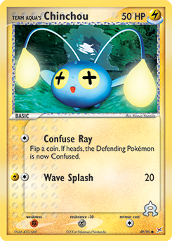 Team Aqua's Chinchou 49/95 Pokémon card from Ex Team Magma vs Team Aqua for sale at best price