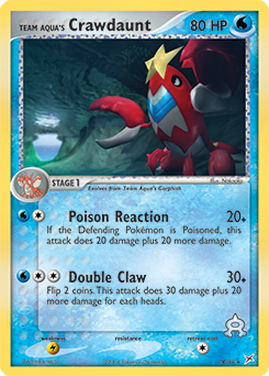 Team Aqua's Crawdaunt 14/95 Pokémon card from Ex Team Magma vs Team Aqua for sale at best price