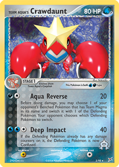 Team Aqua's Crawdaunt 2/95 Pokémon card from Ex Team Magma vs Team Aqua for sale at best price