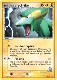 Team Aqua's Electrike 27/95 Pokémon card from Ex Team Magma vs Team Aqua for sale at best price