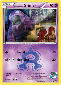 Team Aqua's Grimer 7/34 Pokémon card from Double Crisis for sale at best price
