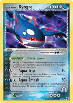 Carte Pokémon Kyogre de Team Aqua 3/95 de la série Ex Team Magma vs Team Aqua en vente au meilleur prix