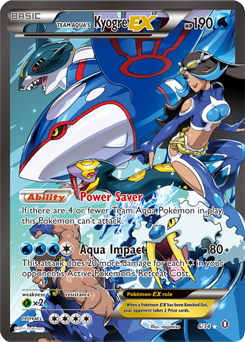 Pokémon EX Pokémon card Team Aqua's Kyogre EX 6/34 from Double Crisis expansion