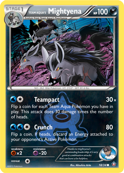 Team Aqua's Mightyena 18/34 Pokémon card from Double Crisis for sale at best price