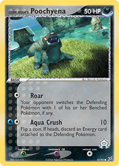 Team Aqua's Poochyena 55/95 Pokémon card from Ex Team Magma vs Team Aqua for sale at best price