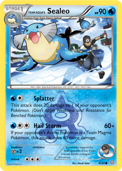 Team Aqua's Sealeo 4/34 Pokémon card from Double Crisis for sale at best price
