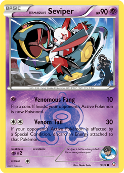 Team Aqua's Seviper 9/34 Pokémon card from Double Crisis for sale at best price