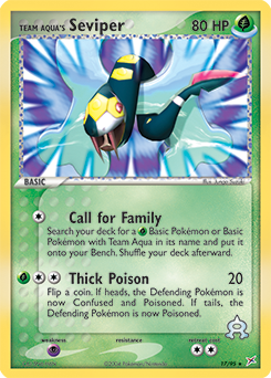 Carte Pokémon Rare Seviper de Team Aqua 17/95 de la série Ex Team Magma vs Team Aqua