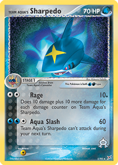 Carte Pokémon Sharpedo de Team Aqua 5/95 de la série Ex Team Magma vs Team Aqua en vente au meilleur prix