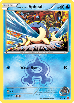 Common Pokémon card Team Aqua's Spheal 3/34 from Double Crisis expansion