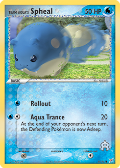 Common Pokémon card Team Aqua's Spheal 57/95 from Ex Team Magma vs Team Aqua expansion