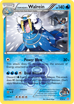 Team Aqua's Walrein 5/34 Pokémon card from Double Crisis for sale at best price