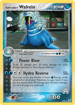 Rare Holo Pokémon card Team Aqua's Walrein 6/95 from Ex Team Magma vs Team Aqua expansion