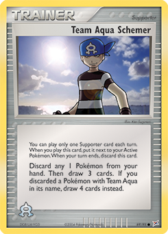 Common Pokémon card Team Aqua Schemer 69/95 from Ex Team Magma vs Team Aqua expansion