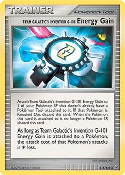 Team Galactic's Invention G-101 Energy Gain 116/127 Pokémon card from Platinuim for sale at best price