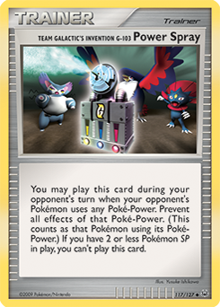 Team Galactic's Invention G-103 Power Spray 117/127 Pokémon card from Platinuim for sale at best price