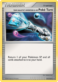 Uncommon Pokémon card Team Galactic's Invention G-105 Poké Turn 118/127 from Platinuim expansion