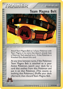 Uncommon Pokémon card Team Magma Belt 81/95 from Ex Team Magma vs Team Aqua expansion