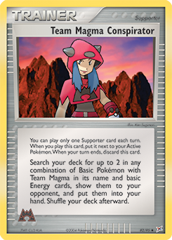 Uncommon Pokémon card Team Magma Conspirator 82/95 from Ex Team Magma vs Team Aqua expansion