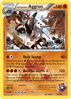 Team Magma's Aggron 14/34 Pokémon card from Double Crisis for sale at best price