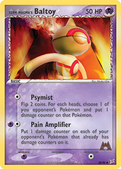 Uncommon Pokémon card Team Magma's Baltoy 32/95 from Ex Team Magma vs Team Aqua expansion