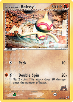 Common Pokémon card Team Magma's Baltoy 60/95 from Ex Team Magma vs Team Aqua expansion