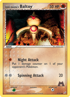 Common Pokémon card Team Magma's Baltoy 61/95 from Ex Team Magma vs Team Aqua expansion