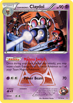 Team Magma's Claydol 11/34 Pokémon card from Double Crisis for sale at best price