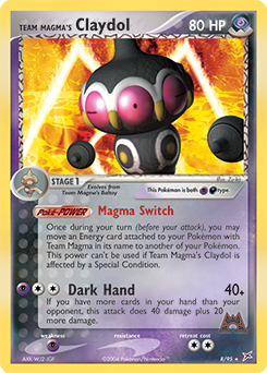 Team Magma's Claydol 8/95 Pokémon card from Ex Team Magma vs Team Aqua for sale at best price