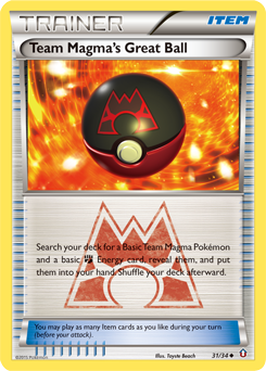 Team Magma's Great Ball 31/34 Pokémon card from Double Crisis for sale at best price