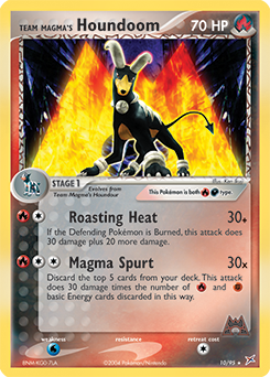 Team Magma's Houndoom 10/95 Pokémon card from Ex Team Magma vs Team Aqua for sale at best price
