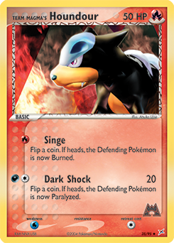 Team Magma's Houndour 35/95 Pokémon card from Ex Team Magma vs Team Aqua for sale at best price