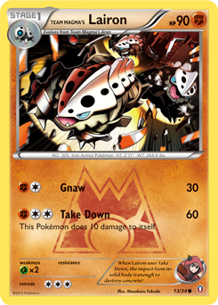 Team Magma's Lairon 13/34 Pokémon card from Double Crisis for sale at best price