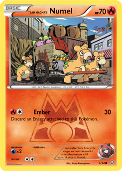 Team Magma's Numel 1/34 Pokémon card from Double Crisis for sale at best price