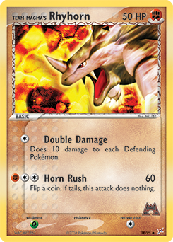Team Magma's Rhyhorn 38/95 Pokémon card from Ex Team Magma vs Team Aqua for sale at best price