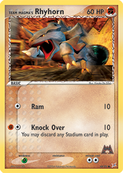 Team Magma's Rhyhorn 68/95 Pokémon card from Ex Team Magma vs Team Aqua for sale at best price