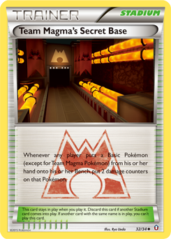Team Magma's Secret Base 32/34 Pokémon card from Double Crisis for sale at best price
