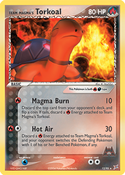 Carte Pokémon Chartor de Team Magma 12/95 de la série Ex Team Magma vs Team Aqua en vente au meilleur prix