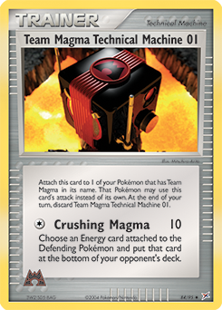 Uncommon Pokémon card Team Magma Technical Machine 01 84/95 from Ex Team Magma vs Team Aqua expansion