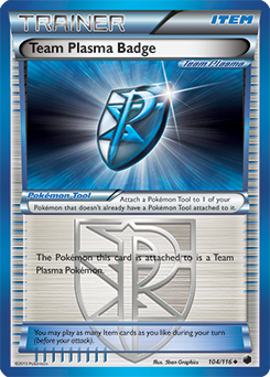 Team Plasma Badge 104/116 Pokémon card from Plasma Freeze for sale at best price