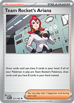 Uncommon Pokémon card Team Rocket's Ariana 171/182 from Destined Rivals expansion